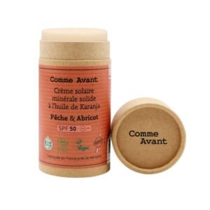 CREMA SOLARE SOLIDA AI MINERALI SPF50 BIO AL PROFUMO PESCA E ALBICOCCA GR 80